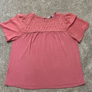 Women's Pink Textured Blouse